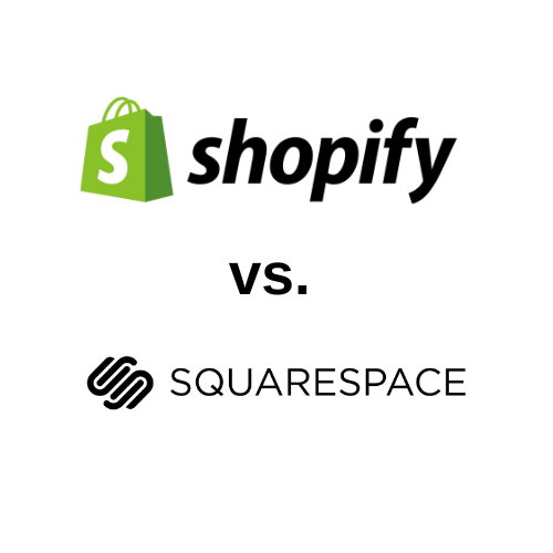 Shopify vs. Squarespace Logos